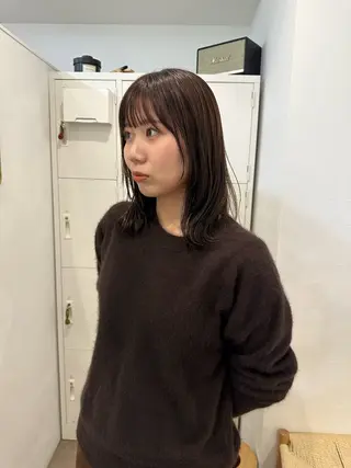 セミロング カラー 梅田/柔らかカラー/ オオハシ リナコのヘアスタイル