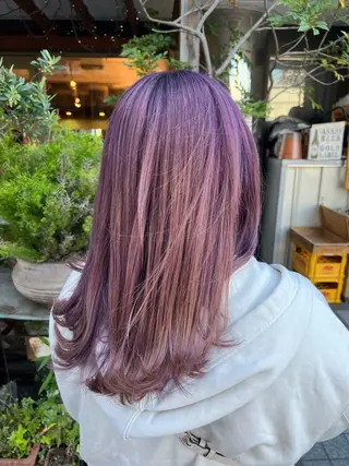 セミロング カラー 🥀さとう ゆうな🥀のヘアスタイル