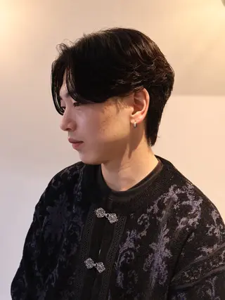 パーマ メンズ 心櫻/メンズパーマ/ ニュアンス/フェザーのヘアスタイル