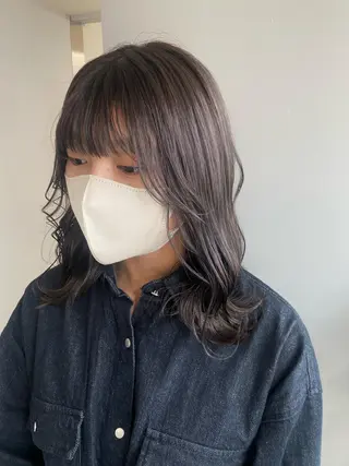 セミロング カラー ヘアアレンジ ボブ /ニュアンス/ satomi🧸💖のヘアスタイル