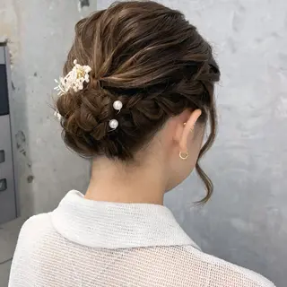 ミディアム ヘアアレンジ NUMBER_ ユイナのヘアスタイル