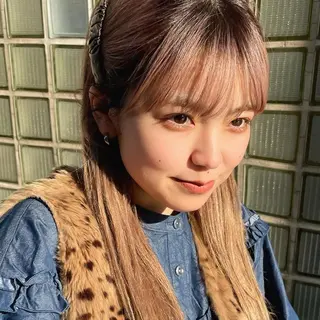 ロング カラー ヘアアレンジ 【柔らか透明感✨/ 似合せ前髪】大石葉月のヘアスタイル