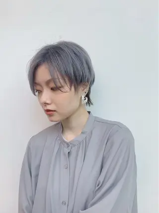 ショート カラー パーマ ヘアアレンジ ✨顔まわりカット ✨渋谷人気No.1✨のヘアスタイル