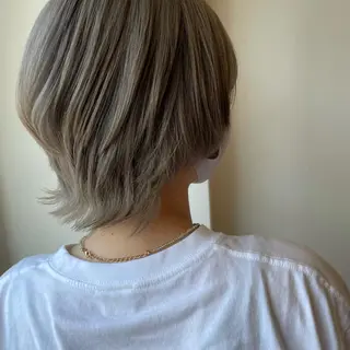 ショート カラー ボブウルフ／ボブ Satsuki【名駅のヘアスタイル