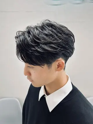 ミディアム パーマ メンズ 🏁メンズパーマ/ RYOYAのヘアスタイル