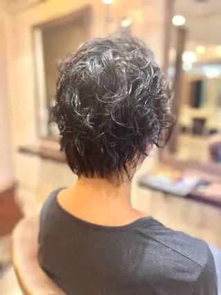 ショート パーマ メンズ オオソネ マリアのヘアスタイル