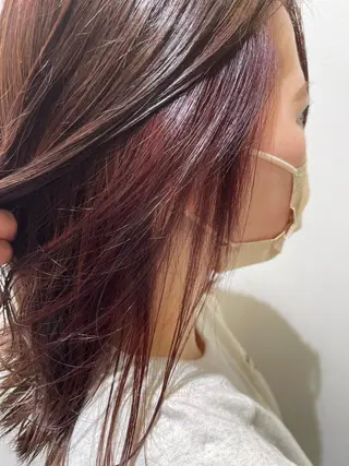 ミディアム 由比藤理子 ブリーチカラー🌈のヘアスタイル