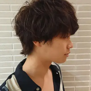 メンズ カラー パーマ ヘアアレンジ ブリーチ/ヘアケア/ 艶髪/イギチハルのヘアスタイル