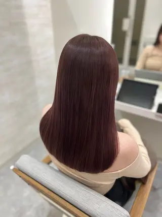 セミロング カラー 髪質改善&艶感カラー 🪄岡井美結のヘアスタイル