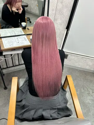 ロング カラー 💗ツヤ髪ハイトーン 💗RIKOのヘアスタイル