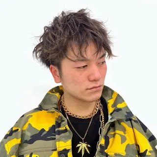 ミディアム メンズパーマ/カット / 古川　諒のヘアスタイル