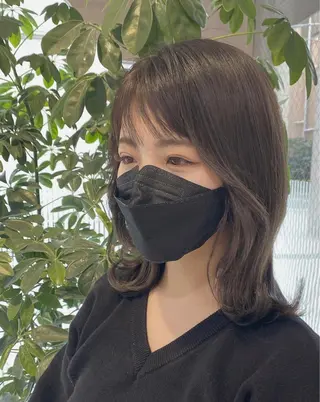 ミディアム カラー 韓・中華美女ヘア 🇰🇷×🇨🇳のヘアスタイル