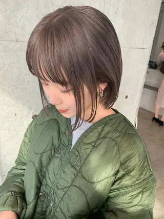 ショート カラー ピンクベージュ/新潟 万代/高橋桃葉🍑のヘアスタイル