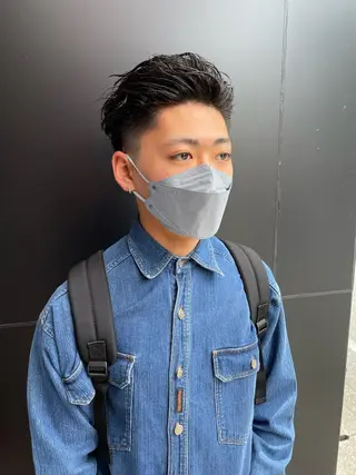 パーマ メンズ スパイキーパーマ 柏NO1 藤本葉のヘアスタイル