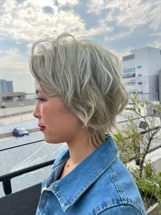 ショート カラー パーマ Libre×Reco所属・Libre 西野圭一のヘアスタイル