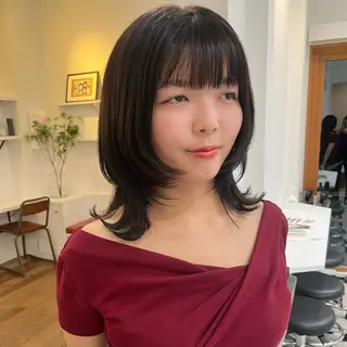 セミロング 無料カットモデル‪✨ ✂️Nanami🌷のヘアスタイル