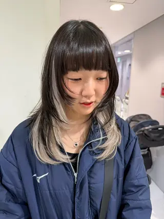 ロング カラー ハイトーンレイヤー 顔まわりSOTAのヘアスタイル