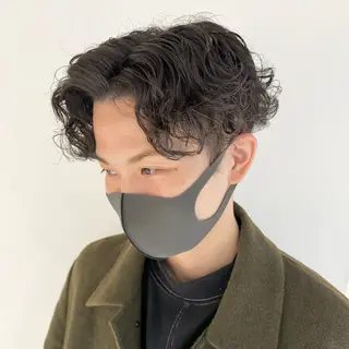 ショート パーマ メンズ iss所属・メンズ/パーマ特化 /波巻き/林洋平のヘアスタイル