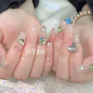 ネイル 長いだし/スカルプ/ パラシェルN.oneのネイルデザイン