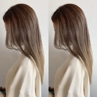 ロング 髪質改善 上品艶感カラーのヘアスタイル