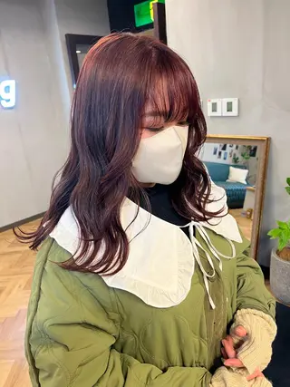 セミロング カラー miyu /レイヤー/ブリーチのヘアスタイル