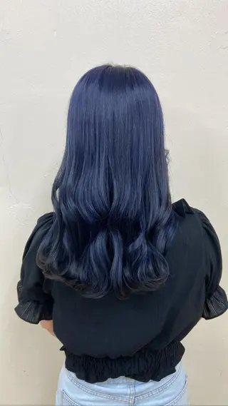 セミロング カラー ワインレッド 🍒KAHOのヘアスタイル