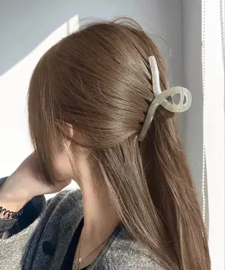 ミディアム カラー 山崎/ボブ縮毛矯正 レイヤー髪質改善のヘアスタイル