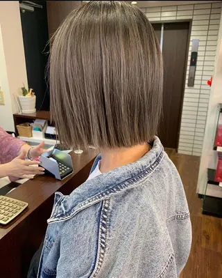 ミディアム カラー 【韓国ヘア×透明感 カラー】笹谷 莉未のヘアスタイル