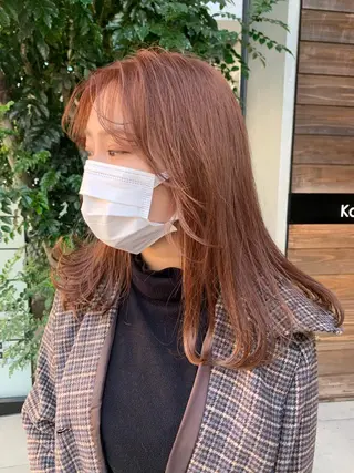 セミロング カラー ネイル ハイトーン&暗髪🔥 表参道二刀流マエダのヘアスタイル