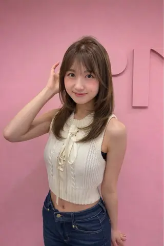 ミディアム 透明感カラー♡ 原宿美容室￤Rinaのヘアスタイル