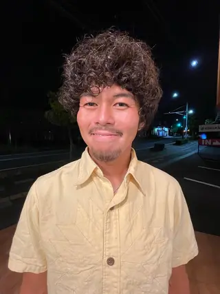 ミディアム パーマ メンズ パーマ/藤沢 湘南/HYOのヘアスタイル