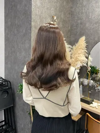 セミロング カラー いなみね はるきのヘアスタイル