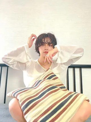 ミディアム パーマ 🌱加藤　胡太郎 /艶髪ストレート🌱のヘアスタイル