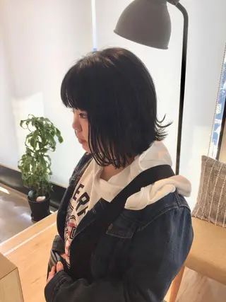 ミディアム 所渉/韓国レイヤー /ウルフカットのヘアスタイル