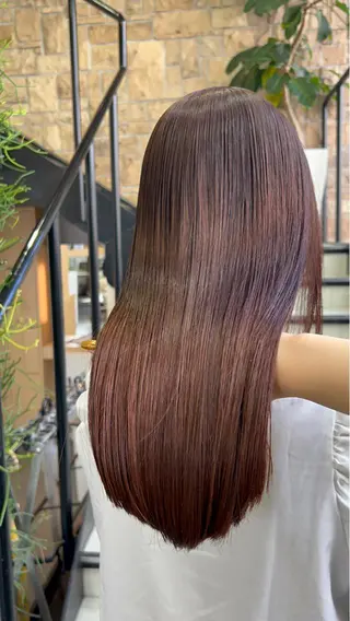 ミディアム 暖色カラー/レイヤー カット/Yunaのヘアスタイル