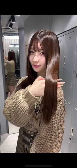 ミディアム 韓国/ワンホンヘア 髪質改善/MaCoのヘアスタイル