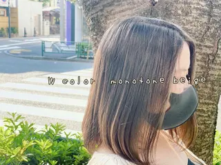 セミロング 佐々木 菜摘のヘアスタイル