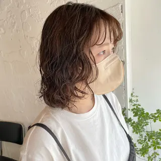 ミディアム パーマ 🌿レイヤーボブ/パ ーマ🌿　木梨健太のヘアスタイル