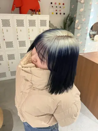 ミディアム カラー Yakuwa Rikoのヘアスタイル