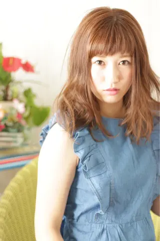 セミロング カラー Saffyハリウッド トリートメント◎のヘアスタイル