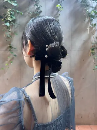 ミディアム ヘアアレンジ 🎗️【ヘアセット 美眉】吉川玲🎗️のヘアスタイル