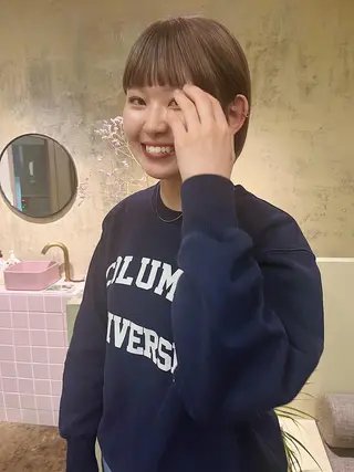 ショート カラー 西山 紗耶香🪽 透明感カラー/ボブのヘアスタイル