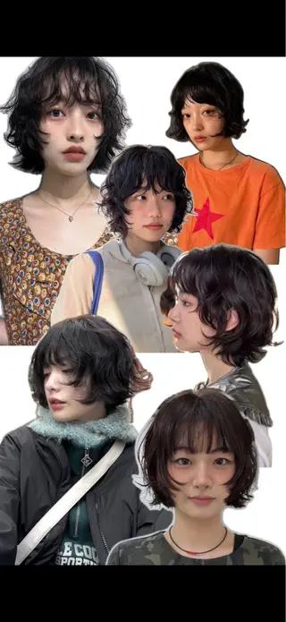 ミディアム カラー パーマ 表参道/赤み無し 透明感 colorのヘアスタイル