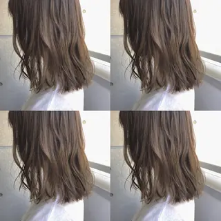 ミディアム カラー マツエク・マツパ 🤎ベージュカラー 🐶メンズパーマのヘアスタイル