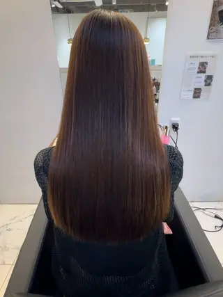 ロング 髪質改善ストレート/レイヤーカット/Lee  Horie所属・髪質改善&縮毛矯正 池本　有宏のヘアスタイル