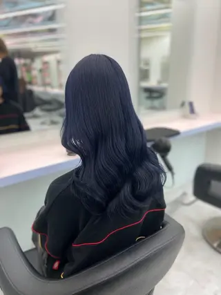 ロング カラー ヘアアレンジ レイヤー×透明感カラ ーHAYATOのヘアスタイル