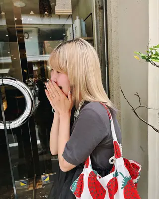 ミディアム 水原波津輝/ボブ /ニュアンスパーマのヘアスタイル