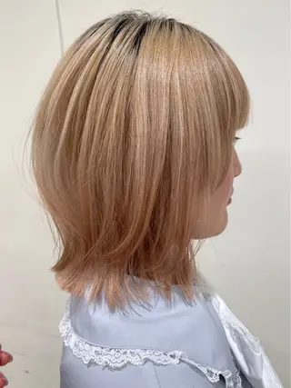 ミディアム モリオフロムロンドン原宿本店所属・ショート/ボブ/ハイ トーン/Nanahaのヘアスタイル