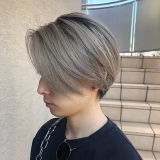 ショート カラー パーマ ヘアアレンジ メンズ 💎髪質改善特化💎 RUITOのヘアスタイル