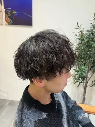 パーマ メンズ 藤田 詩織のヘアスタイル